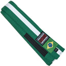 Fighter BJJ-bälte - Grönt/Vitt Streck