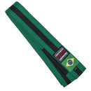 Fighter BJJ-bälte - Grönt/Svart Streck